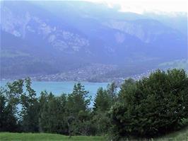 Brienz, our destination for the night, on Lake Brienz, 15.8 miles from Leissigen Youth Hostel